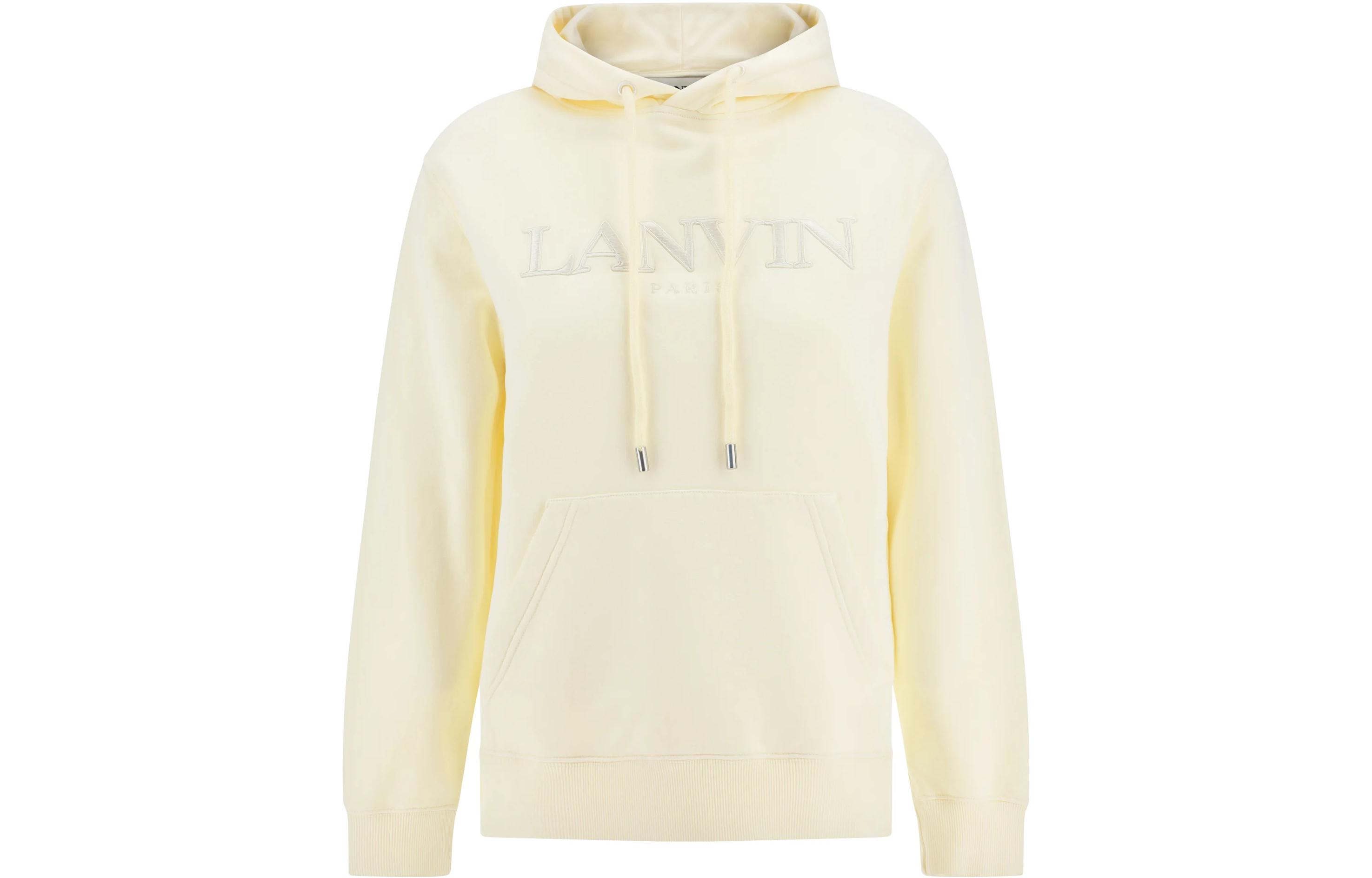 (Women) Lanvin SS23  Embroidered Logo Pullover Sweatshirt Off-White. RW-HO0003-J210-A23021