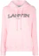 Buy (W) Lanvin SS23 刺繡Logo粉色連帽長袖上衣 RWHO0003J209P2350