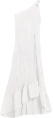 (W) Lanvin SS24 Vestido Maxi Blanco Asimétrico Plisado Sin Mangas RW-DR0011-5904-P24001 Buy (W) Lanvin SS24 Vestido Maxi Blanco Asimétrico Plisado Sin Mangas RW-DR0011-5904-P24001