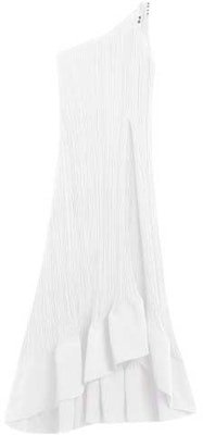 (W) Lanvin SS24 Vestido Maxi Blanco Asimétrico Plisado Sin Mangas RW-DR0011-5904-P24001 Purchase (W) Lanvin SS24 Vestido Maxi Blanco Asimétrico Plisado Sin Mangas RW-DR0011-5904-P24001