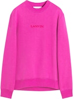 (Women) Lanvin SS24 Solid Color Crewneck Pullover Long Sleeve Sweatshirt Pink Womens RW-SS0006-J134 (Women) Lanvin SS24 Solid Color Crewneck Pullover Long Sleeve Sweatshirt Pink Womens RW-SS0006-J134