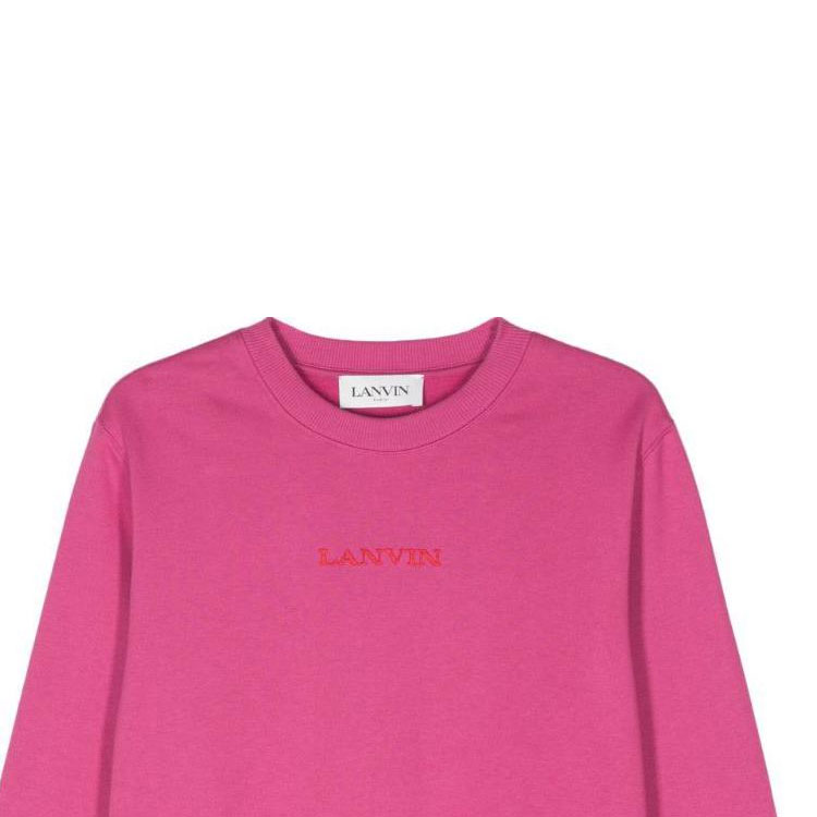 Shop (W) Lanvin SS24 Sudadera Rosa de Mujer Manga Larga Cuello Redondo Color Sólido RW-SS0006-J134