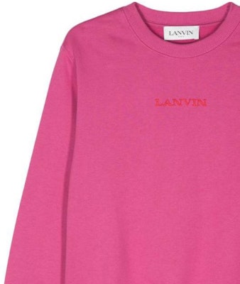 (W) Lanvin SS24 Sudadera Rosa de Mujer Manga Larga Cuello Redondo Color Sólido RW-SS0006-J134 Details for (W) Lanvin SS24 Sudadera Rosa de Mujer Manga Larga Cuello Redondo Color Sólido RW-SS0006-J134