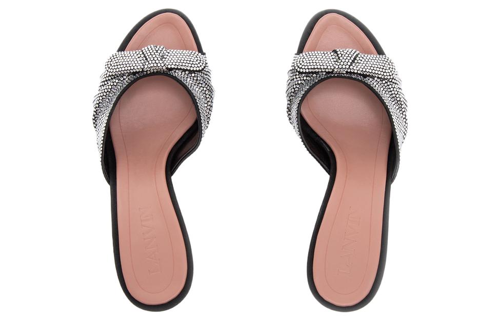 Lookbook (W) (女性用) ランバン スティレットサンダル 'ブラックシルバー' FW-SACN00-RAST-P23 FW-SACN00-RAST-P23