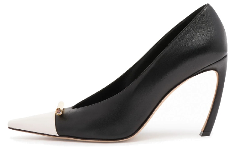 (W) Lanvin Swing 'Black Sheepskin Mule Stilettos'