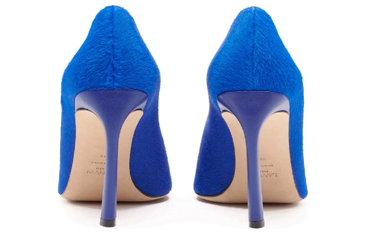 Shop (W) Lanvin Swing Stiletto Heels 'Rambut Kuda Biru' FW-PUSP00-PONY-P2324236