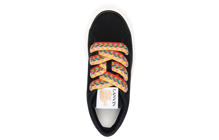 (W) Lanvin Thick Sole Fashion Sneakers 'Black' 圖 4