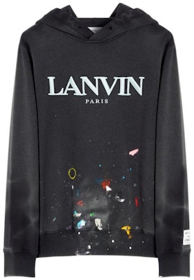 (W) Lanvin x Gallery Dept. II Hoodie Distressed Cotton Hitam SS22 RW-TOG698-JR32-P22S1 Buy (W) Lanvin x Gallery Dept. II Hoodie Distressed Cotton Hitam SS22 RW-TOG698-JR32-P22S1