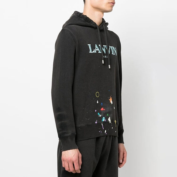 Purchase (W) Lanvin x Gallery Dept. II Hoodie Distressed Cotton Hitam SS22 RW-TOG698-JR32-P22S1