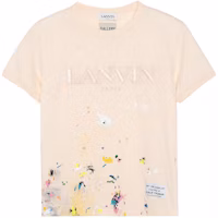 (Women) Lanvin x Gallery Dept. II SS22 Beige Embroidered Cotton Crewneck T-Shirt RU-TSG007-J007-P22S1 (Women) Lanvin x Gallery Dept. II SS22 Beige Embroidered Cotton Crewneck T-Shirt RU-TSG007-J007-P22S1