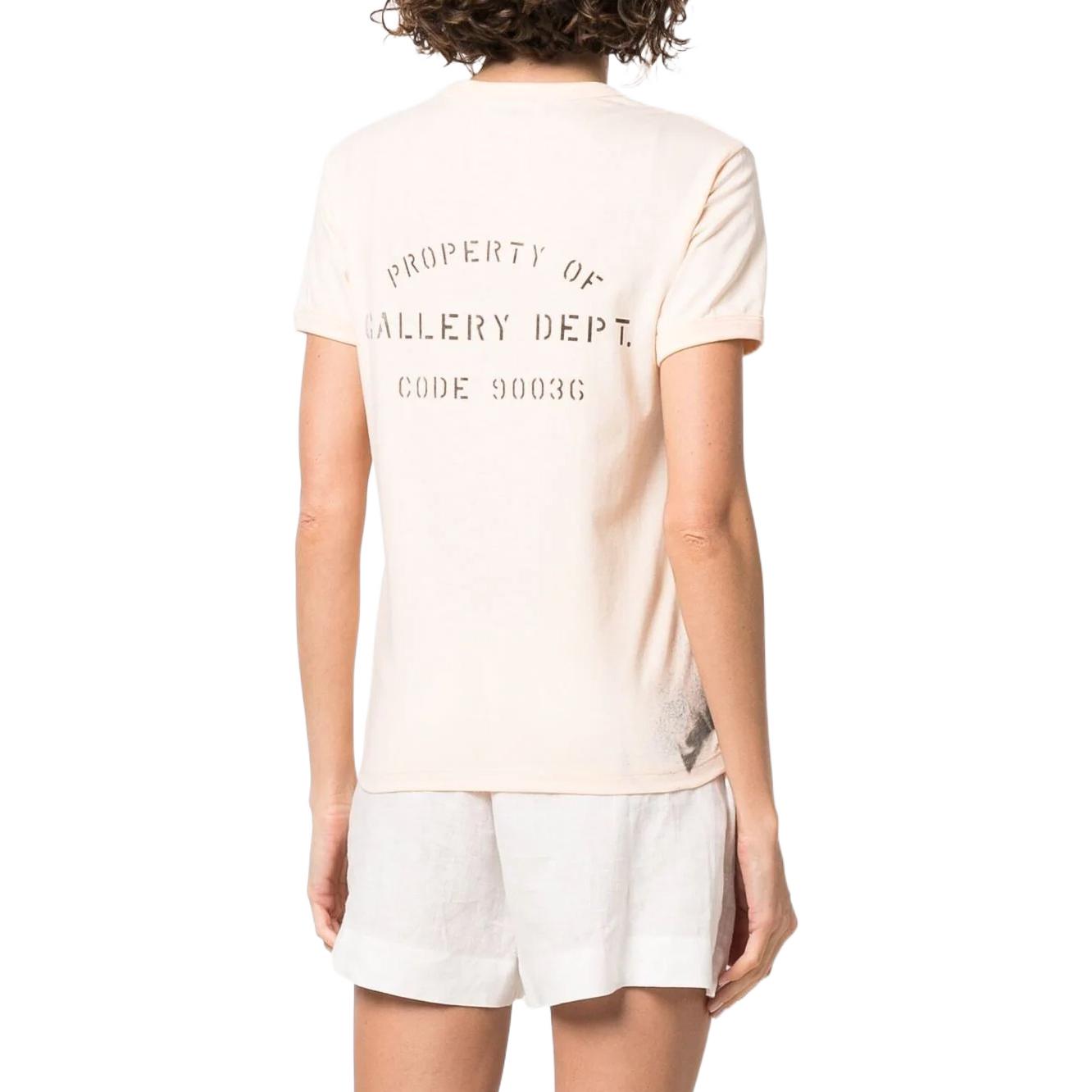 Purchase (W) Lanvin x Gallery Dept. II SS22 Beige Kaos Crewneck Bordir Katun RU-TSG007-J007-P22S1