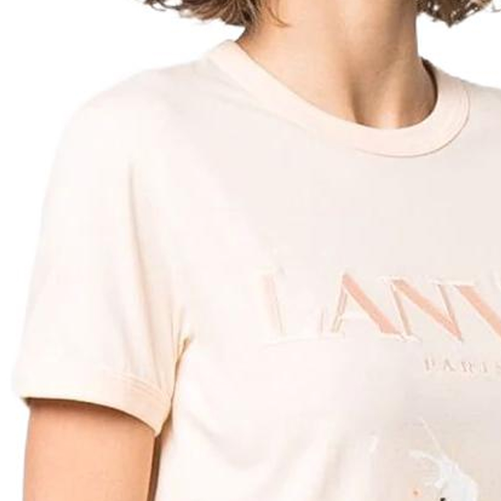 Sizing (W) Lanvin x Gallery Dept. II SS22 Beige Kaos Crewneck Bordir Katun RU-TSG007-J007-P22S1