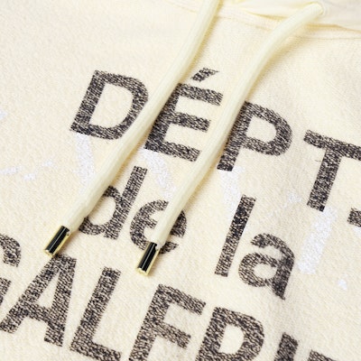 (W) Sudadera con capucha Lanvin x Gallery Dept. SS22 beige con estampado de logo. RM-HOG003-J069-P22S1 Sizing (W) Sudadera con capucha Lanvin x Gallery Dept. SS22 beige con estampado de logo. RM-HOG003-J069-P22S1