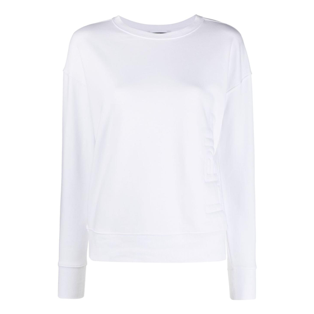 (Women) Lauren Ralph Lauren Embossed Logo Terry Sweatshirt White SS22 Edition 200837761-003