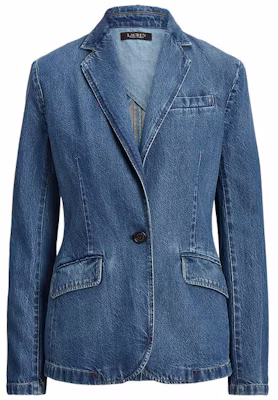 (W) LAUREN RALPH LAUREN FW23 單扣設計牛仔西裝外套 藍色 WMLROTWS6020172-400 Buy (W) LAUREN RALPH LAUREN FW23 單扣設計牛仔西裝外套 藍色 WMLROTWS6020172-400