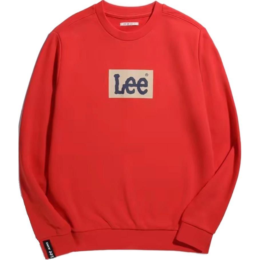 (Women) Lee  Red Crewneck Pullover Long-Sleeve Sweatshirt L449036UK80Y