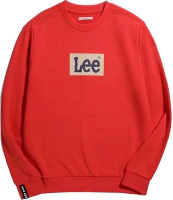 (Women) Lee Red Crewneck Pullover Long-Sleeve Sweatshirt L449036UK80Y Buy (Women) Lee Red Crewneck Pullover Long-Sleeve Sweatshirt L449036UK80Y