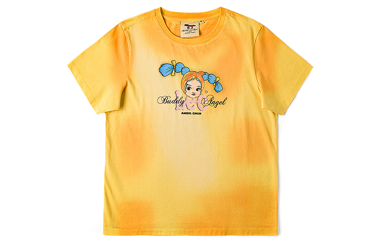 (Women) Lee x ANGEL CHEN SS24 Yellow Crewneck T-Shirt  Fashion Collab LWT0077883RT00FA05904