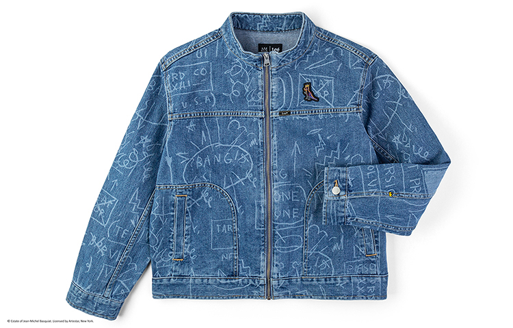 (Women) Lee x Basquiat SS24  Laser Print Relaxed Jacket in Medium Blue LWT0077586VG00FA05892