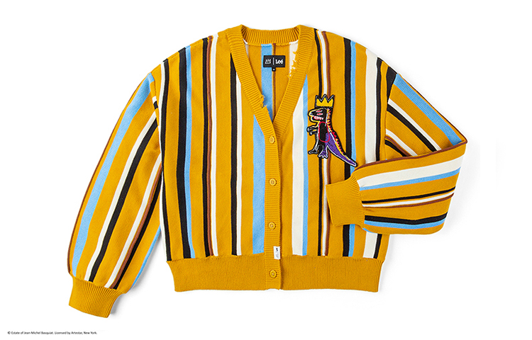 (Women) Lee x Basquiat SS24  Yellow Colorful Striped Knit Sweater LWT007762200075A05171