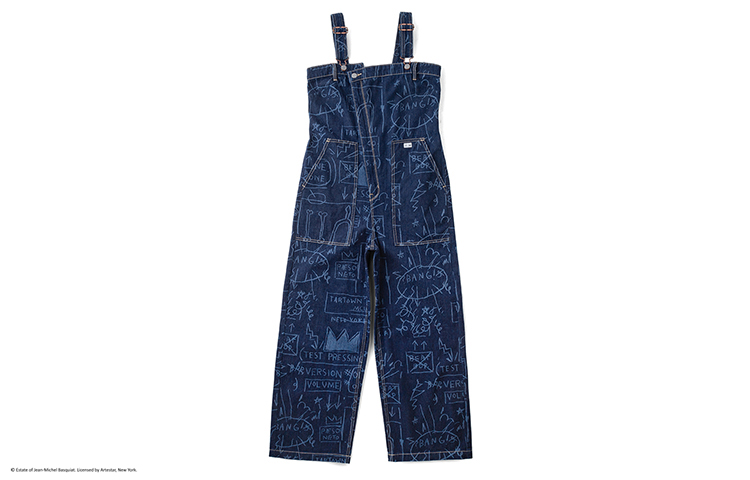 (Women) Lee x Basquiat SS24 Asymmetric Overalls Women’s Light Wash Full Print Design LWB007771100345898L00