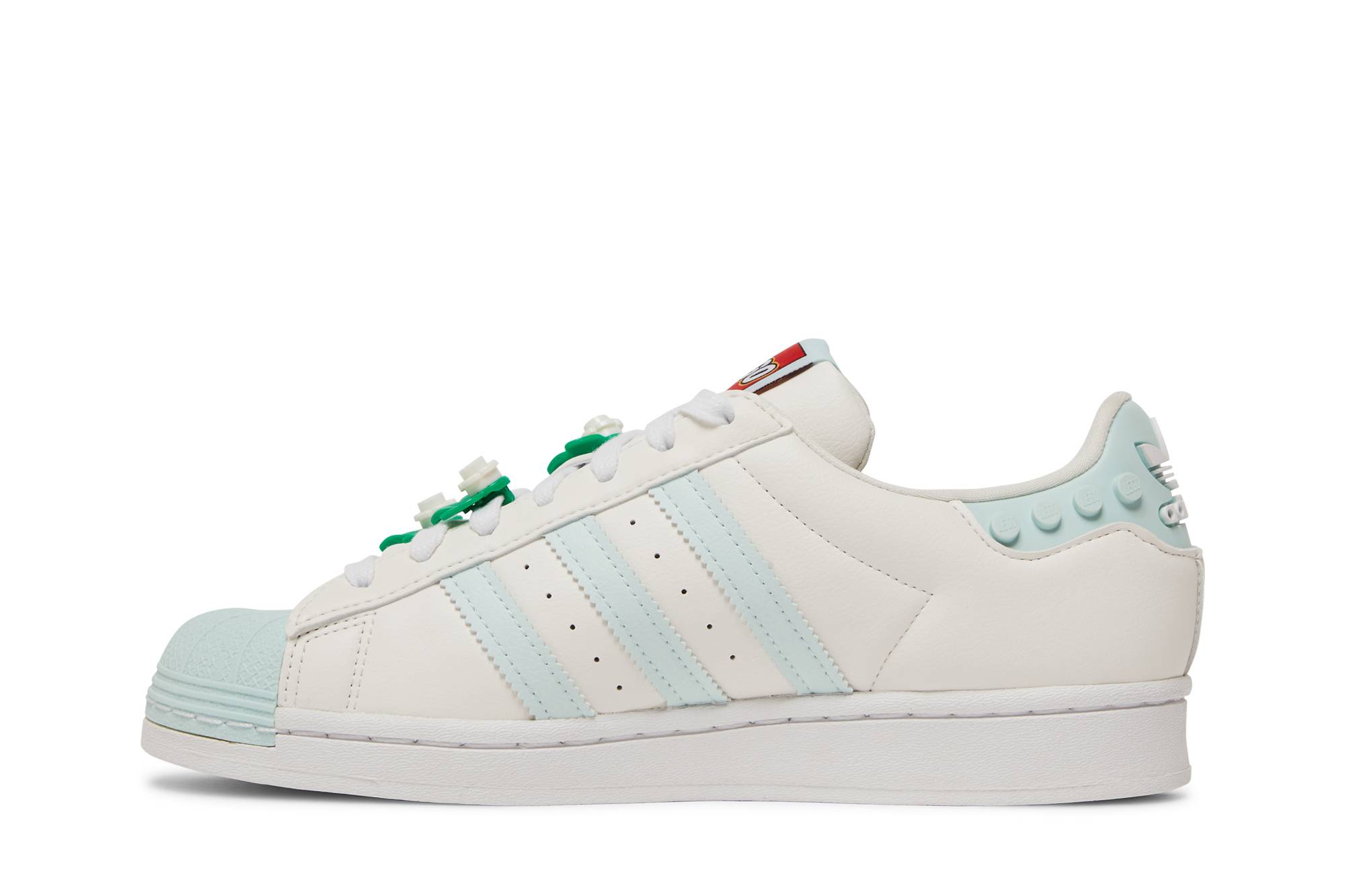 Lookbook (W) LEGO x adidas Superstar 'Blanco Claro y Menta Helada' GX7206