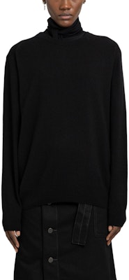 (W) Lemaire Baju Sejuk Leher Tinggi Oversized Hitam Rekaan Kosong Minimalis. TO1083LK1014-BK999 Order (W) Lemaire Baju Sejuk Leher Tinggi Oversized Hitam Rekaan Kosong Minimalis. TO1083LK1014-BK999