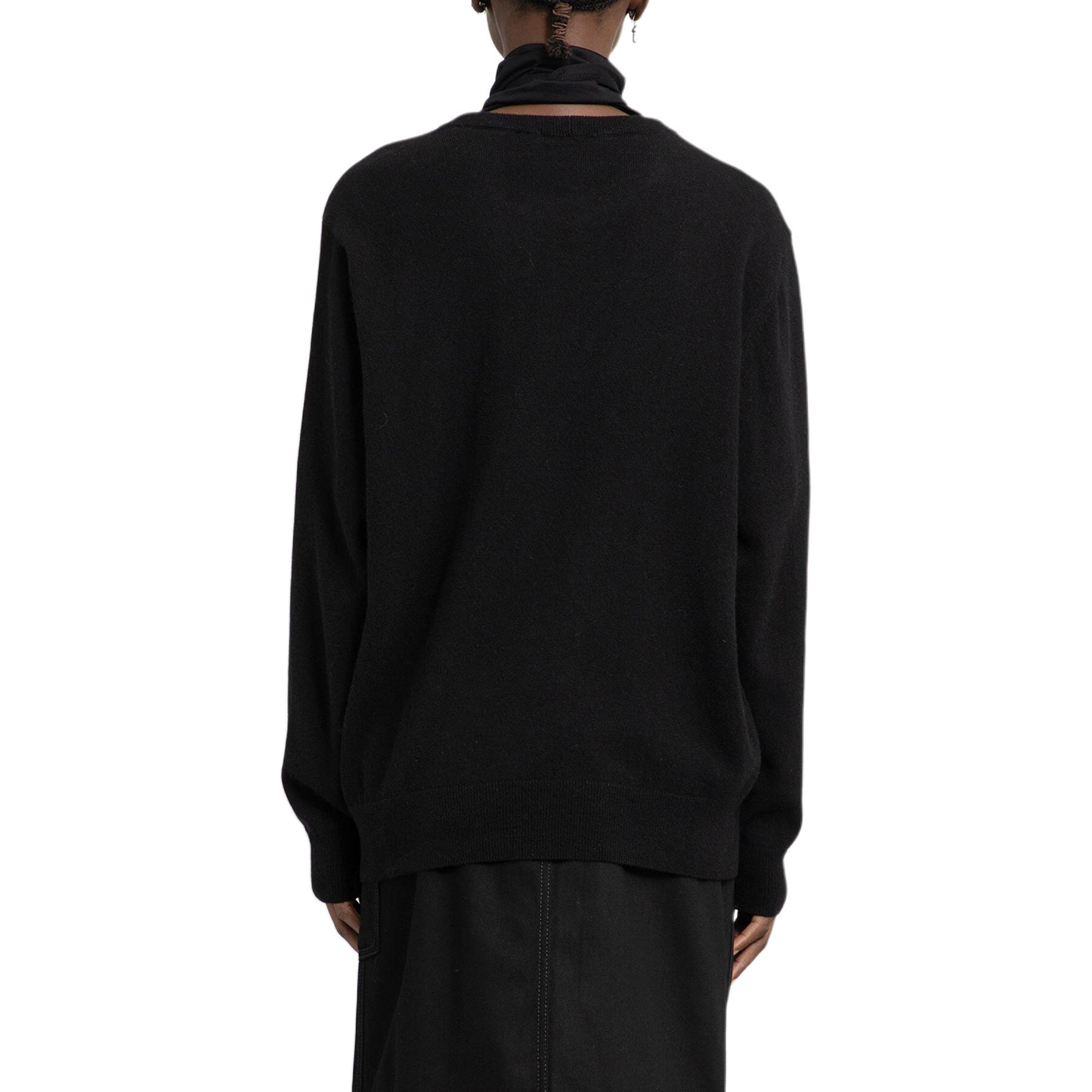 Lookbook (W) Lemaire Baju Sejuk Leher Tinggi Oversized Hitam Rekaan Kosong Minimalis. TO1083LK1014-BK999