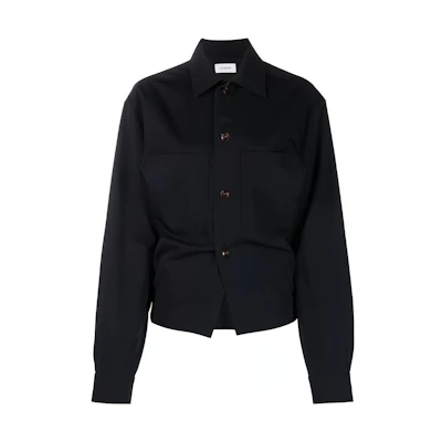 (Women) Lemaire Black Long-Sleeve Single-Breasted Casual Shirt. SH1000LF1042