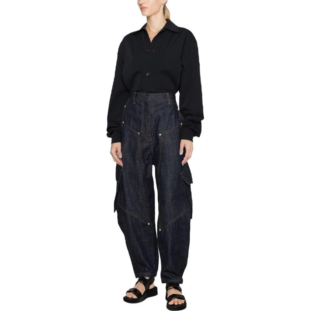 Lookbook (W) Lemaire 黑色長袖單排釦休閒襯衫 SH1000LF1042