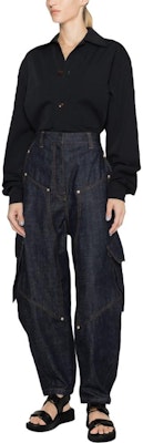 (W) Lemaire 黑色長袖單排釦休閒襯衫 SH1000LF1042 Lookbook (W) Lemaire 黑色長袖單排釦休閒襯衫 SH1000LF1042