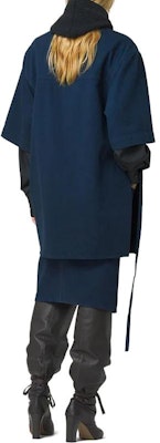 (W) Lemaire Kemeja-T Kotak Lengan Pendek Sisi Berbelah Biru. TO1129LD1002BL800 Purchase (W) Lemaire Kemeja-T Kotak Lengan Pendek Sisi Berbelah Biru. TO1129LD1002BL800