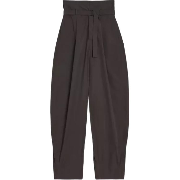 (Women) Lemaire  Brown Loose-Fit Pleated Casual Pants. PA1187LF1356BR449