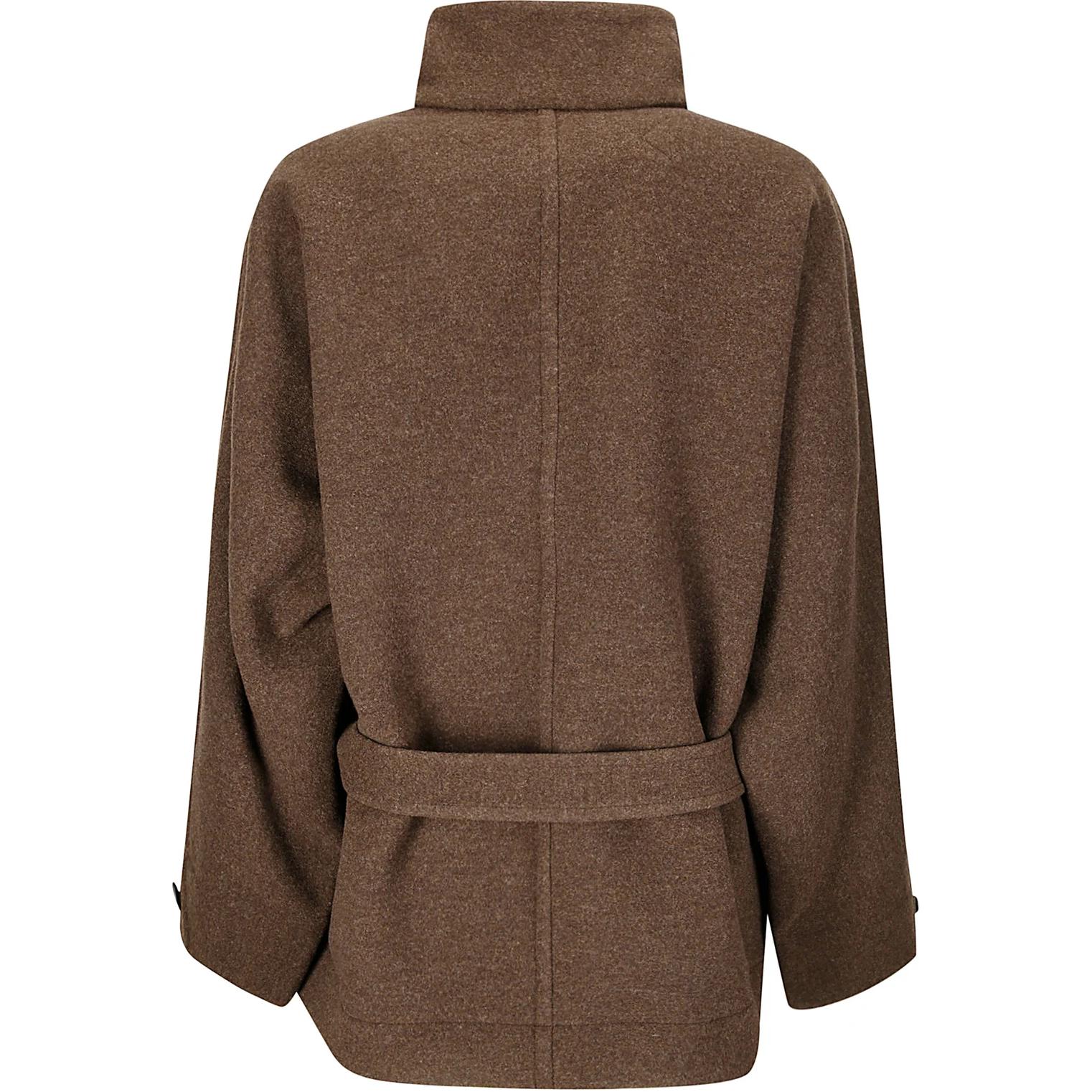 Lookbook (W) Lemaire 棕色羊毛立領長袖大衣 CO1092LF1117-MU194