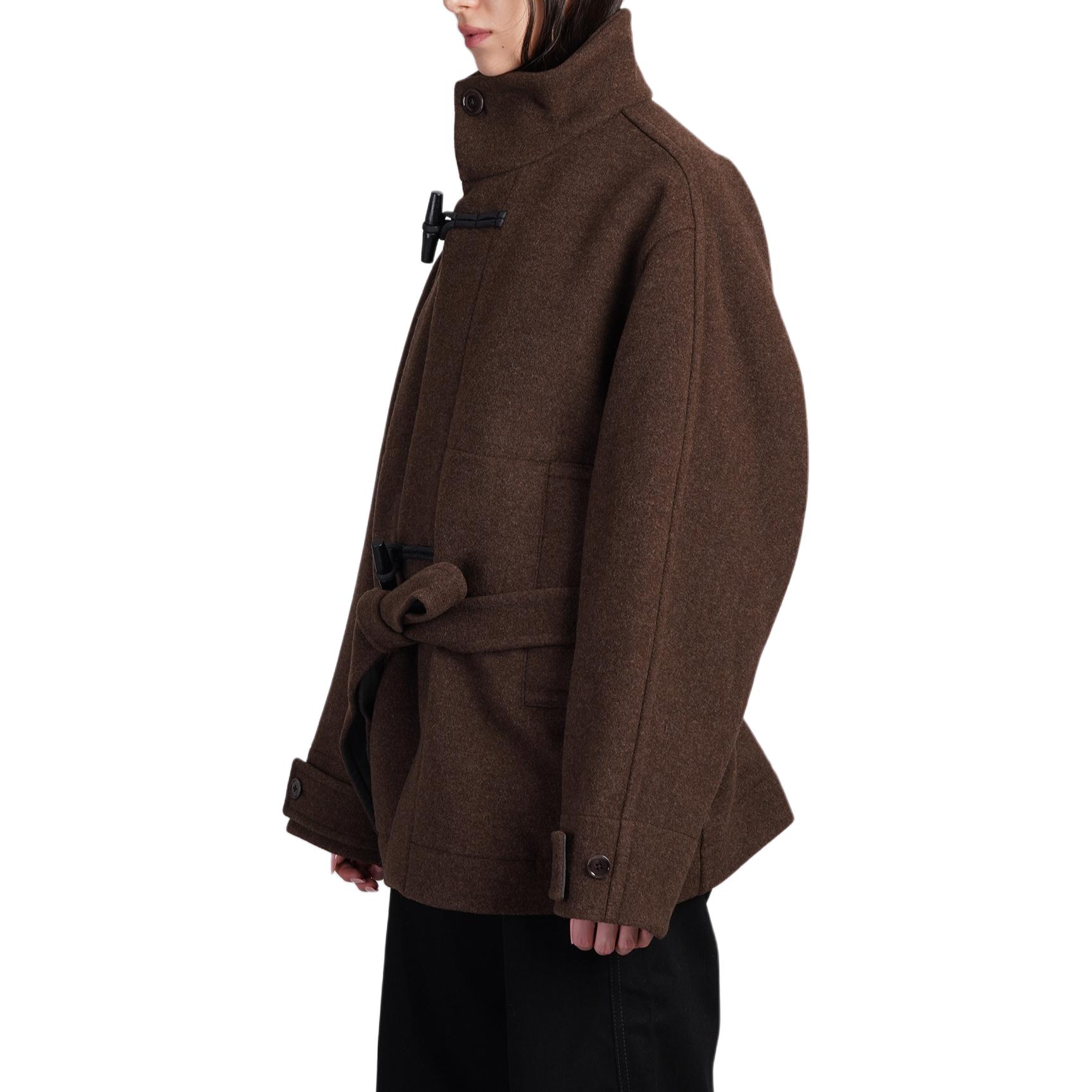 Details for (W) Lemaire 棕色羊毛立領長袖大衣 CO1092LF1117-MU194