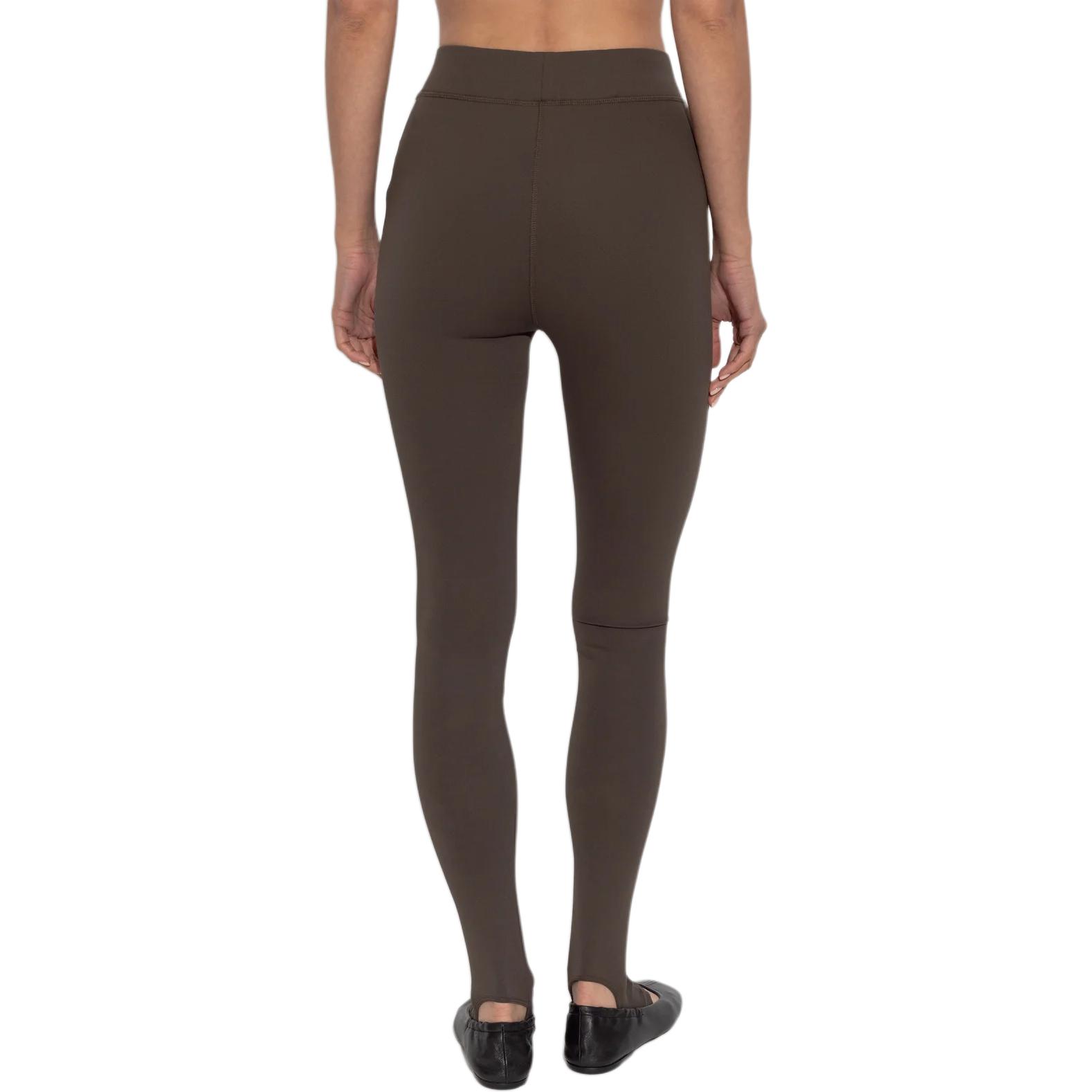 Shop (W) Lemaire Slim Fit Legging Elastik Coklat Gelap Warna Padu. PA1144LJ1023-BR495