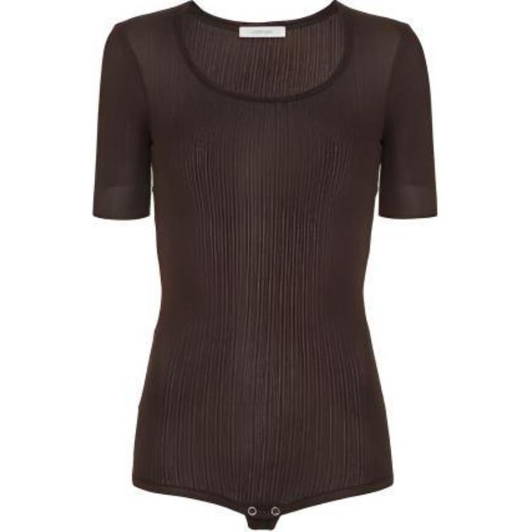 Order (W) Lemaire 修身圓領短袖T恤 棕色 TO1158-LK1017-BR490