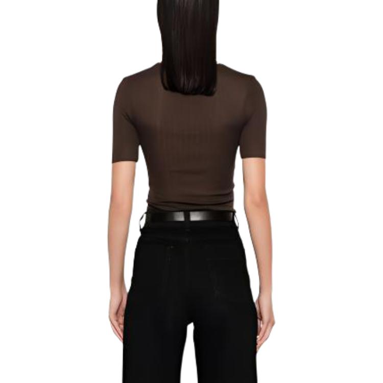 Shop (W) Lemaire 修身圓領短袖T恤 棕色 TO1158-LK1017-BR490