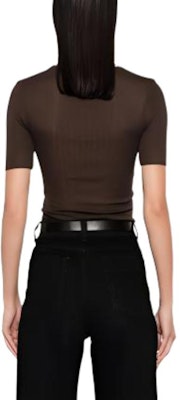 (W) Lemaire 修身圓領短袖T恤 棕色 TO1158-LK1017-BR490 Shop (W) Lemaire 修身圓領短袖T恤 棕色 TO1158-LK1017-BR490