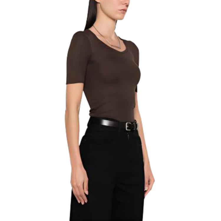 Purchase (W) Lemaire 修身圓領短袖T恤 棕色 TO1158-LK1017-BR490