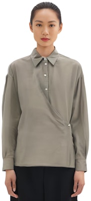 (W) Lemaire Kemeja Kelabu Lengan Panjang Fitted Berbutang Warna Solid SH1032LF208-BK885 Shop (W) Lemaire Kemeja Kelabu Lengan Panjang Fitted Berbutang Warna Solid SH1032LF208-BK885