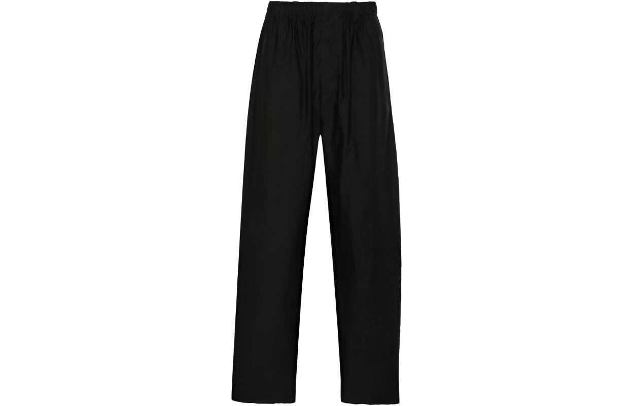 (Women) Lemaire  Solid Mid-Rise Relaxed Elastic Straight Pants Black PA1047LF1209-BK999