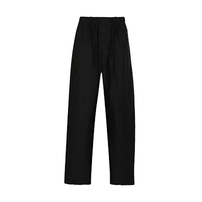 (Women) Lemaire Solid Mid-Rise Relaxed Elastic Straight Pants Black PA1047LF1209-BK999