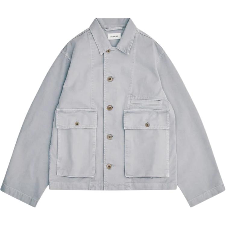 Order (W) Lemaire 藍灰色寬鬆版型長袖外套 OW306-LD1036-BK948