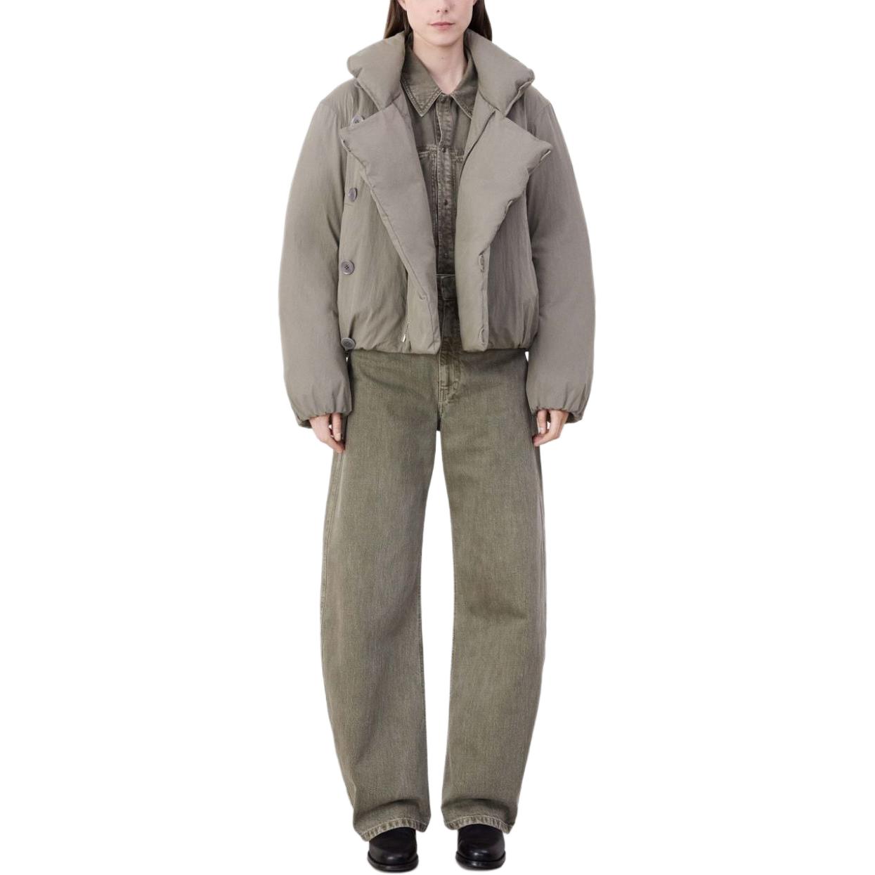 Lookbook (W) Lemaire 灰色高領扣式短版外套 OW1084LF1156-GR685