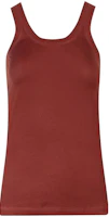 (Women) Lemaire Knit Tank Top Round Neck Solid - Reddish Brown TO1018LJ060BR400 (Women) Lemaire Knit Tank Top Round Neck Solid - Reddish Brown TO1018LJ060BR400
