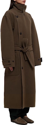 (W) Lemaire SS23 法式褐色單排扣長大衣 法式時尚風格 CO1037LF1116BR500 Purchase (W) Lemaire SS23 法式褐色單排扣長大衣 法式時尚風格 CO1037LF1116BR500