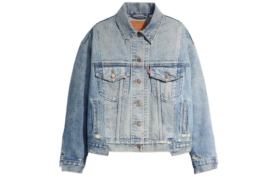 (Women) Levi's 90s Colorblock Denim Jacket  Long Sleeve Blue A7433-0000