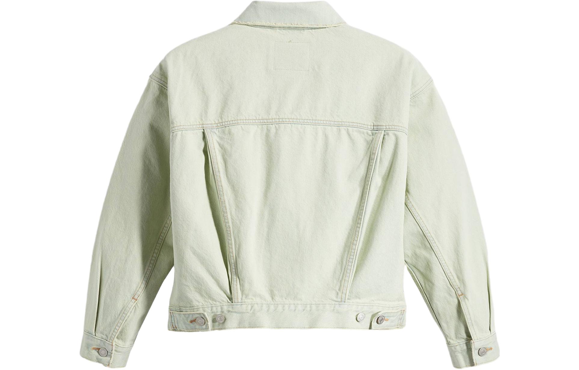 Lookbook (Women) Levi's Casual Solid Button-Up Collar Green Jacket A1743-0025