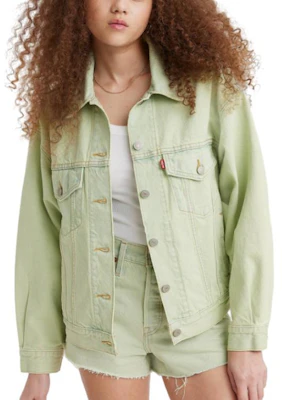 (Women) Levi's Casual Solid Button-Up Collar Green Jacket A1743-0025 Shop (Women) Levi's Casual Solid Button-Up Collar Green Jacket A1743-0025